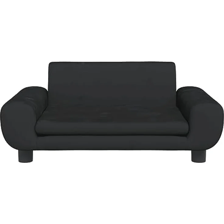 vidaXL Hundebett Schwarz 70x45x33 cm Samt – Bild 3