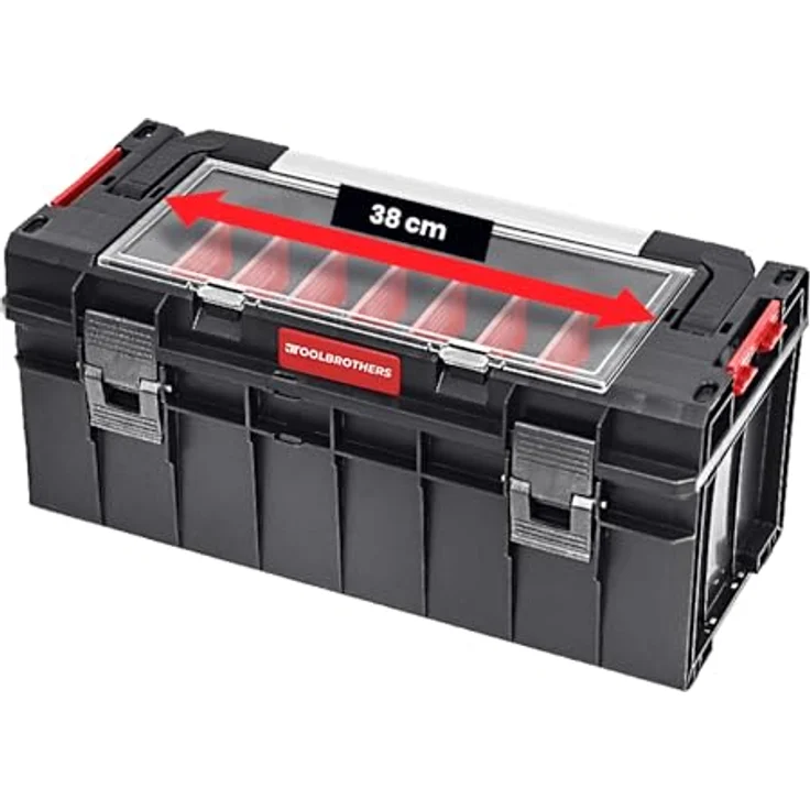 Toolbrothers RHINO Slim Werkzeugkoffer Handling+ Long Edition, 22 l, IP54, wasser- und staubdicht, inkl. Werkzeugschale – Bild 3