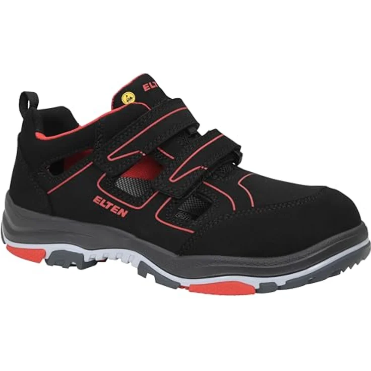 ELTEN Sicherheitssandale ANTHONY red Easy ESD S1 TYP 1 7175501, Mikrofaser, atmungsaktives Textilfutter, Stahlkappe, Größe 42 – Bild 1