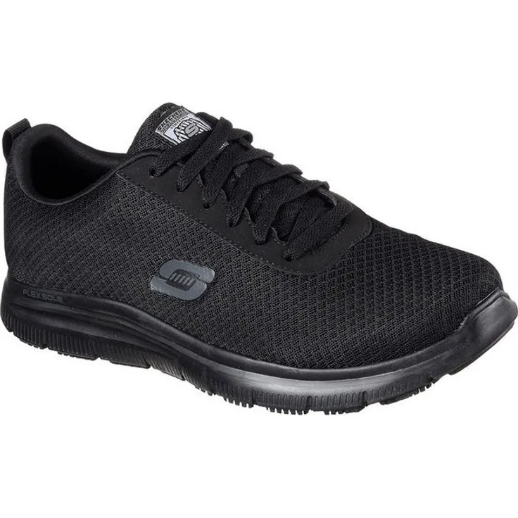Skechers FlexAdantage SR schwarz Arbeitsschuh, sportlicher Sneaker mit Memory Foam Innensohle