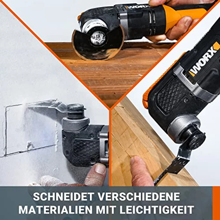 WORX WX696.9 Akku Multifunktionswerkzeug 20V Solo Sägen Schleifen Schneiden – Bild 4