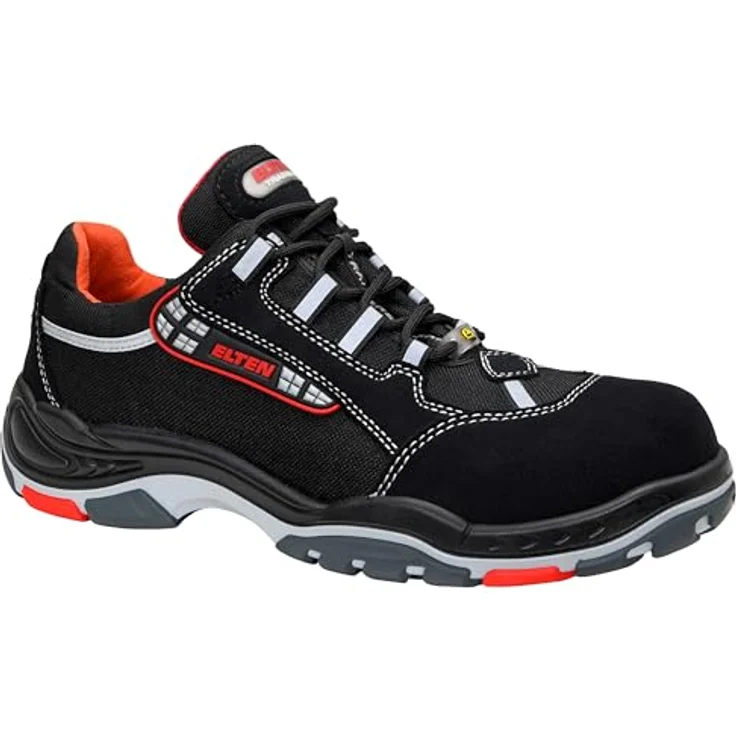 ELTEN SENEX ESD S3S Sicherheitsschuh, hydrophobierte Mikrofaser, atmungsaktives Textilfutter, ESD PRO Einlegesohle, TPU/PU Sohle TRAINERS, schwarz – Bild 1