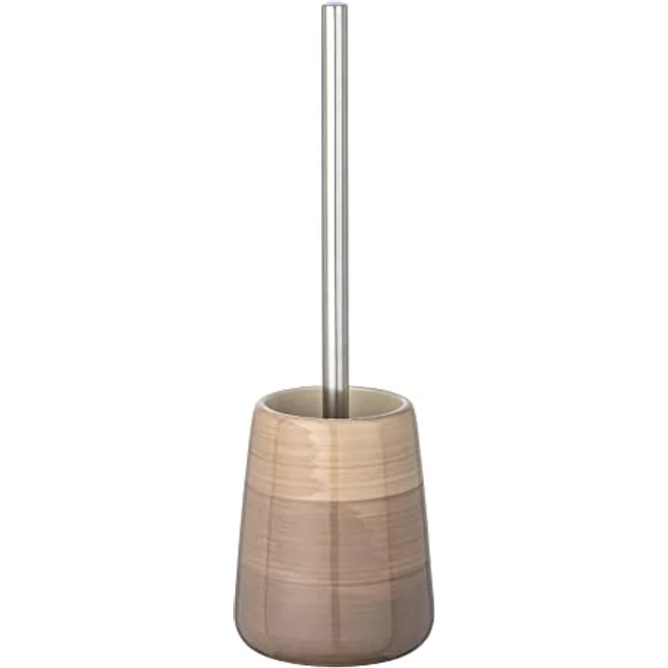 WENKO WC-Garnitur Pottery Sand Keramik - offener WC-Bürstenhalter, Keramik, 12.5 x 39.5 x 12.5 cm, Beige – Bild 2