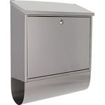 Profirst Briefkasten Mail PM 330 Zylinderschloss mit 2 Schlüssel Edelstahl Zeitungsrolle Wandbriefkasten einseitiger Einwurf inkl. Befestigungsmaterial - Preisvergleich