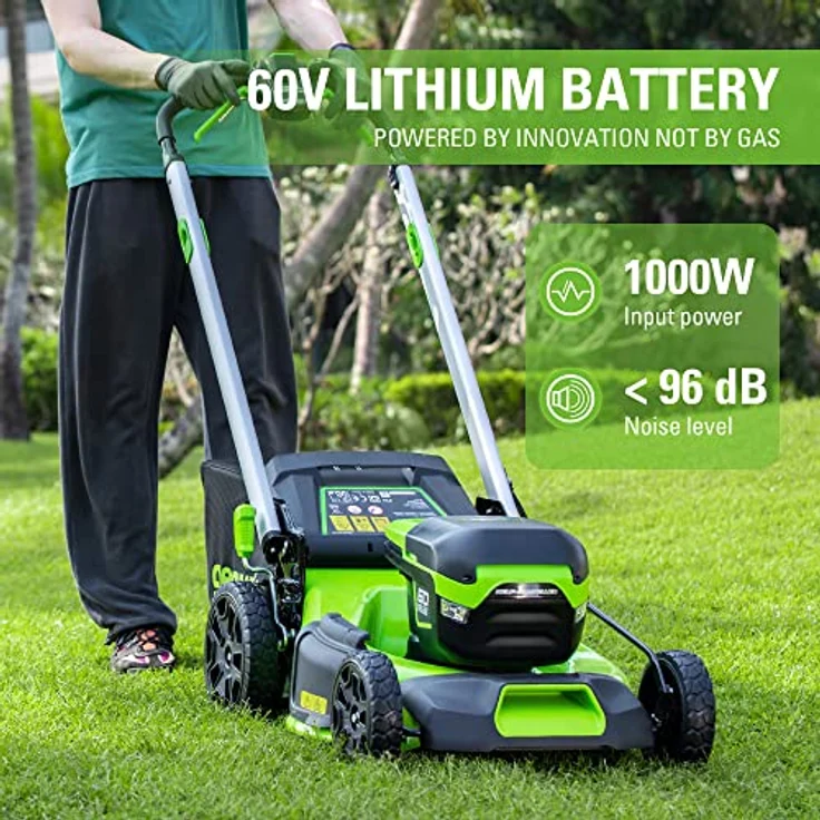 Greenworks GD60LM46SP, 60V Akku-Rasenmäher mit 4 Ah Akku, 46 cm Schnittbreite, Radantrieb, 3-in-1-Funktion – Bild 6