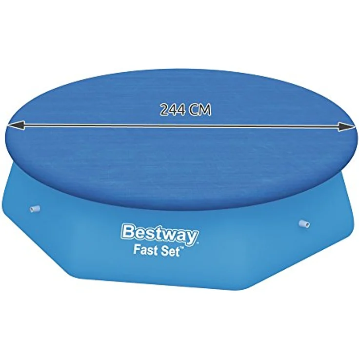 Bestway Flowclear PE-Abdeckplane, nur für Fast Set Pool 244 cm, blau – Bild 3