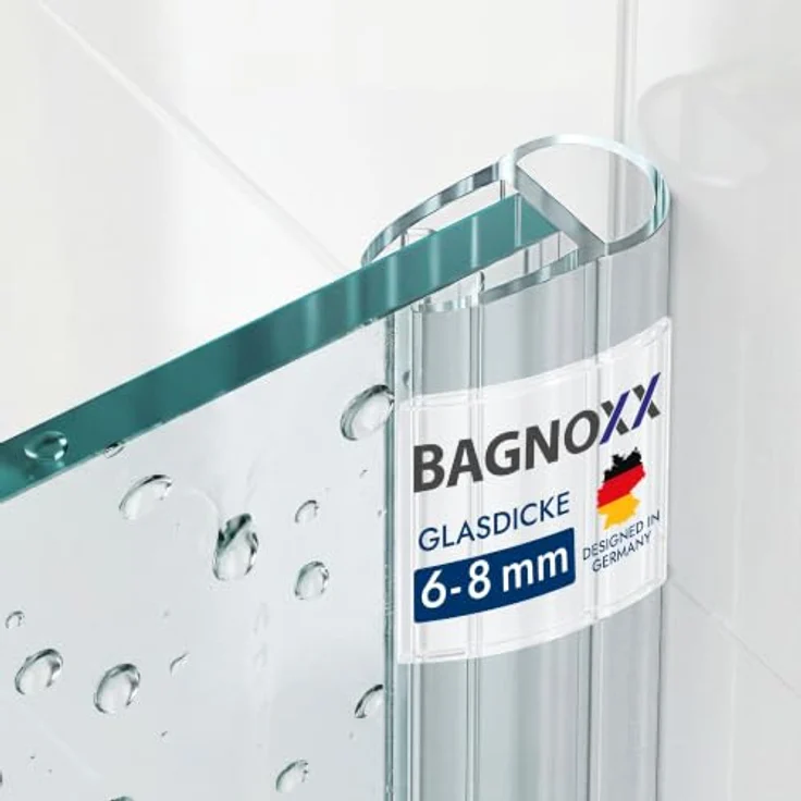 Bagnoxx Duschdichtung Spaltdichtung, 200cm transparent, Hohlkammerprofil für 8mm Glasstärke, schimmelbeständig, PVC – Bild 1