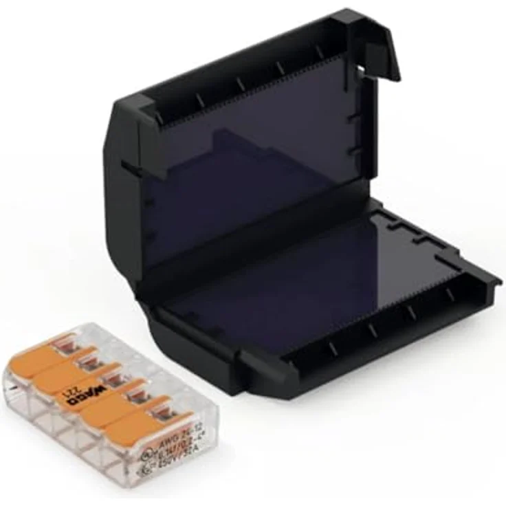 CellPack 407861 EASY-PROTECT/215 Gelbox für WAGO COMPACT-Verbindungsklemmen, flexibles Gehäuse für 0.2-4mm², Schwarz – Bild 2