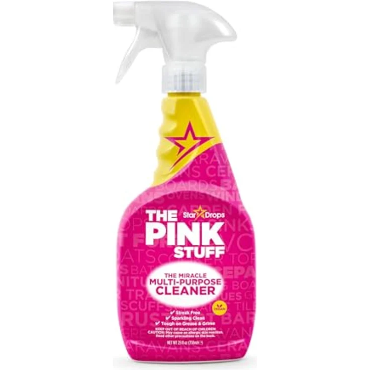 Spectrum The Pink Stuff Allzweckreiniger, 2 x 750 ml, vegan, streifenfreies Ergebnis, stark gegen Fett und Schmutz – Bild 1