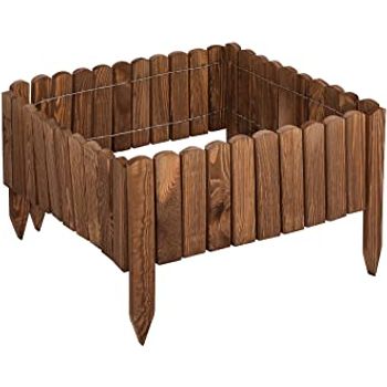 Garronda Beeteinfassung Holz Rollzaun Gartenzaun imprägniert Flexibler