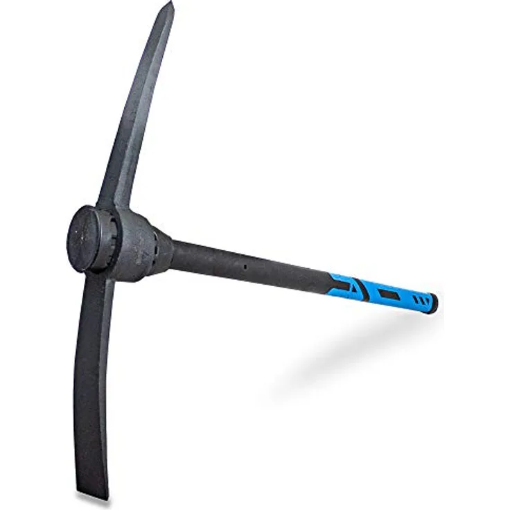 BITUXX® Spitzhacke Pickel Hacke Breithacke Kreuzhacke, 3 kg mit Fiberglas Schaft und gummiertem Griff