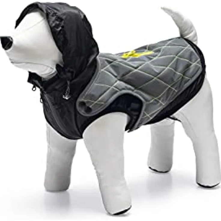 Beeztees Reflektierender Hundemantel Allia (32, Hundemantel), Wasserabweisend, mit reflektierenden Details, grau