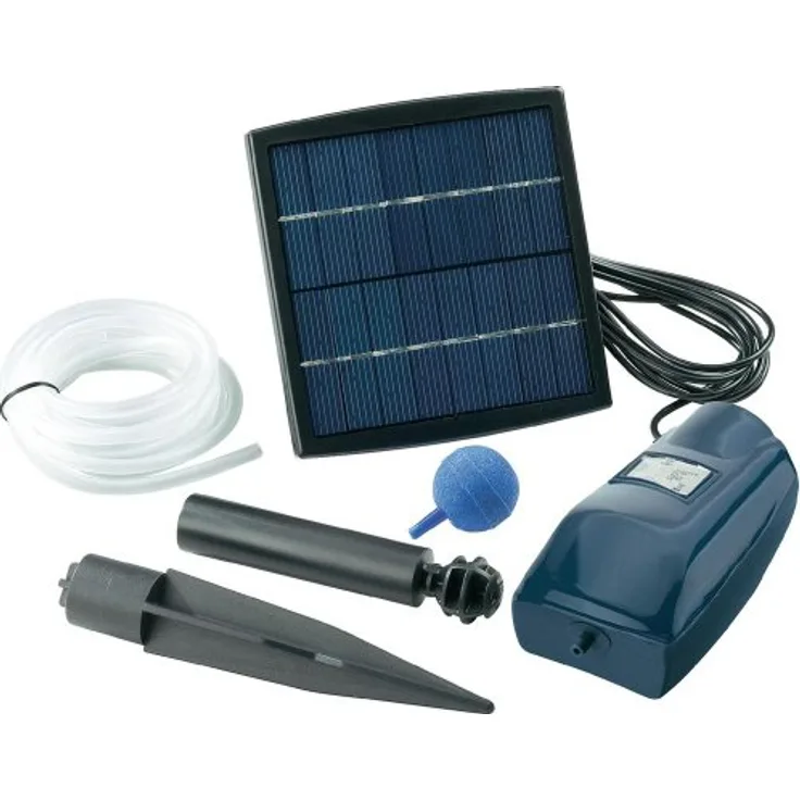 FIAP AIR ACTIVE Solar SET 150 - Teichbelüfter - Solar - Sauerstoffversorgung - Luftpumpe - Gartenteich - Koiteich - 150 l/h Luftleistung - Teichbelüftung