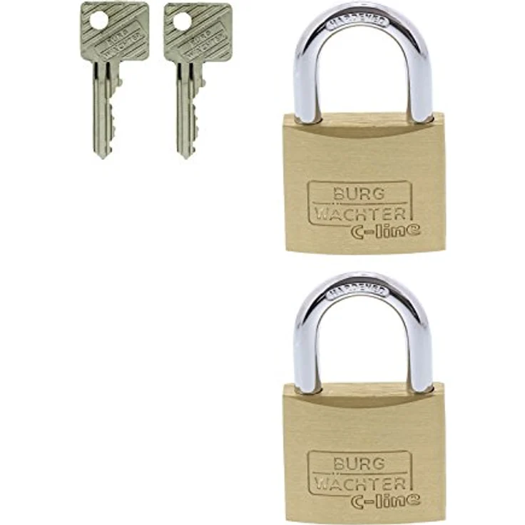 BURG-WÄCHTER 2 Vorhangschlösser, Duo C-Line 222 40 SB, Inkl. 4 Schlüssel – Bild 5
