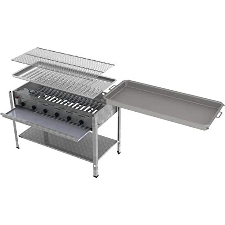 ChattenGlut Gasgrill ChattenGlut Gastrobräter 22kW mit Rost und Pfanne, Edelstahl, Made in Germany, 20% geringerer Gasverbrauch und höchster Wirkungsgrad – Bild 6