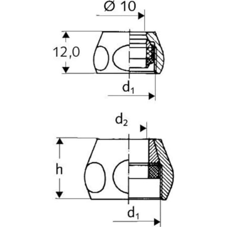 OTTO Spültischarmatur Schell Quetschverschraubung 265090699, chrom, 1/2" x 10 mm – Bild 2