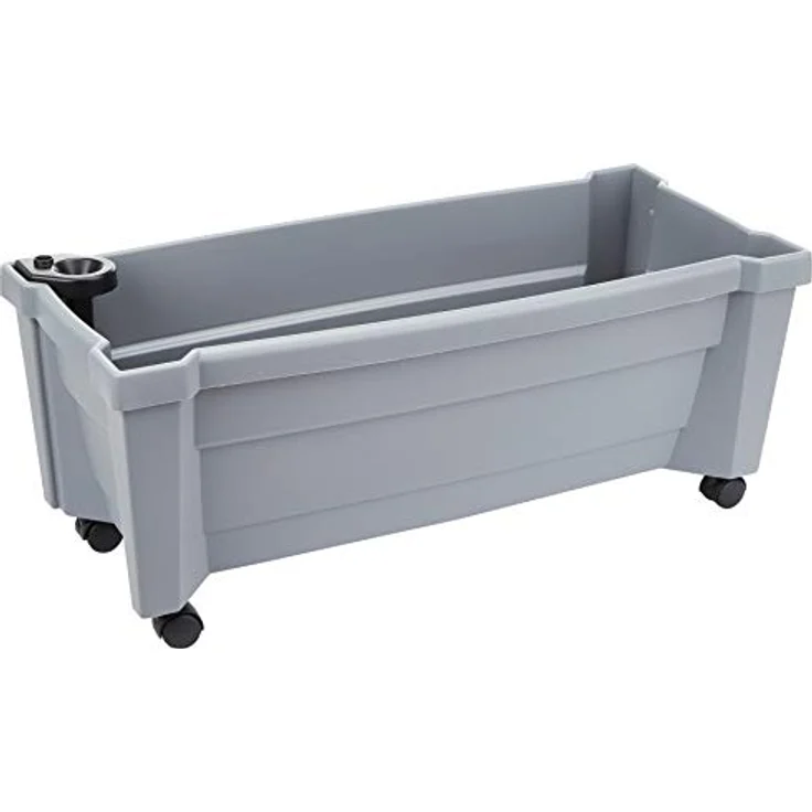 KHW Pflanzkübel Calypso mit Bewässerungssystem, auf Rollen, 79x35x33 cm, UV-beständig, Wasserreservoir 8 l – Bild 1