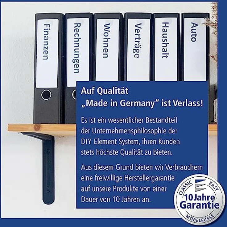 Element System 18133-00148 Regalkonsole Arena-Regalträger - 5 Größen - 3 Farben - 2 Stück-weißaluminium - 80 x 120 mm, 80x120 mm – Bild 6