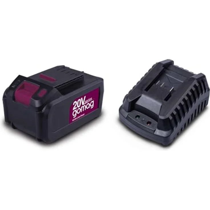 Scheppach Gomag Starterkit 20V GO-SK4.0, 4Ah Lithium-Ionen-Akku mit 2,4A Ladegerät, LED-Anzeige, geeignet für alle Gomag 20V Produkte – Bild 1