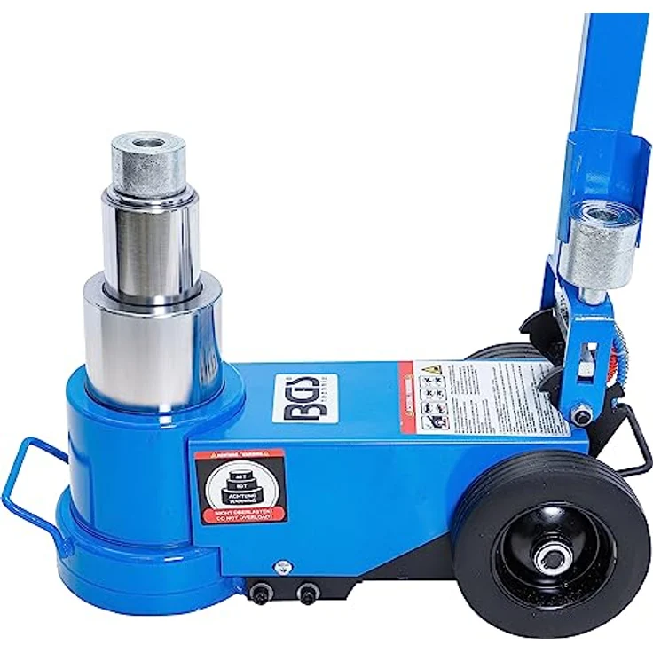 BGS technic Wagenheber lufthydraulisch fahrbar 40/80 t, kompakte Ausführung mit Überlastschutz und großem Hubbereich – Bild 3