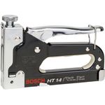 BOSCH Hammertacker Handtacker HT 14, Allroundtacker in robuster Ganzstahlausführung, gepolsterte Griffmulde, schwarz - Preisvergleich