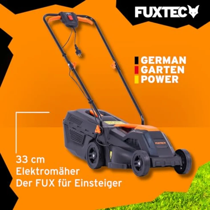 FUXTEC Elektrorasenmäher FX-RME33, Rasenmäher mit 1200 Watt Leistung, super leicht, super leise – Bild 2