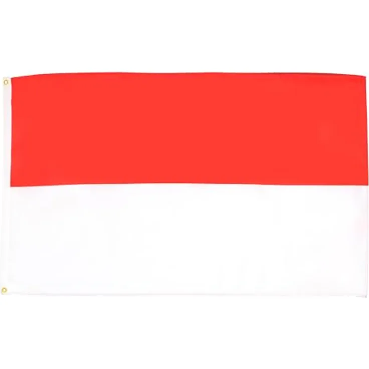 AZ FLAG Flagge Monaco, 90x60 cm, monegassische Fahne aus 100% Polyester mit Messing-Ösen, verstärkte Ecken, für Innen & Außen