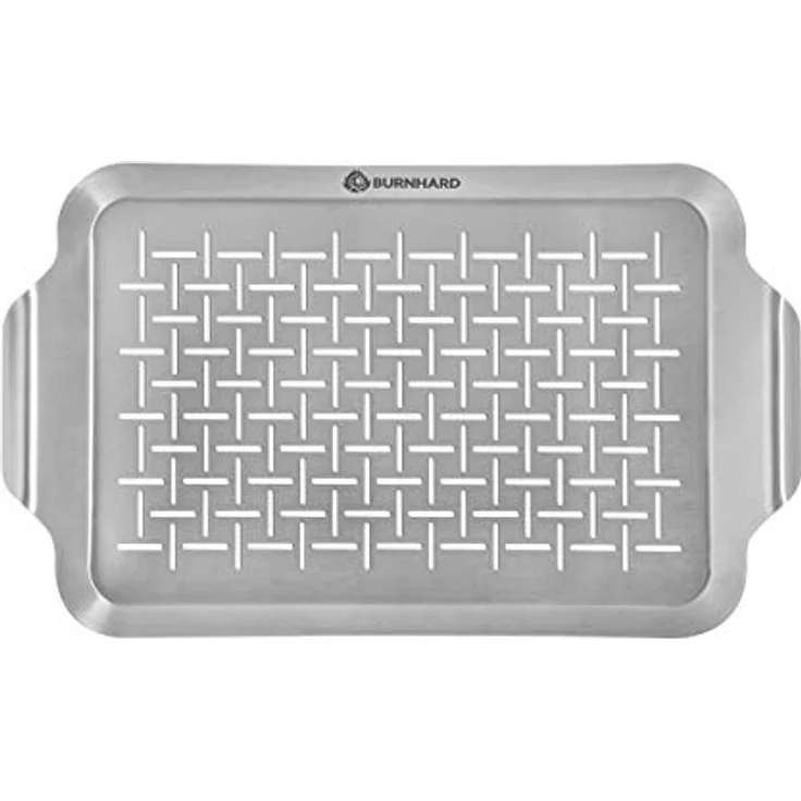 Burnhard Edelstahl Grillschale groß 42,5 x 25 x 2 cm – Bild 2