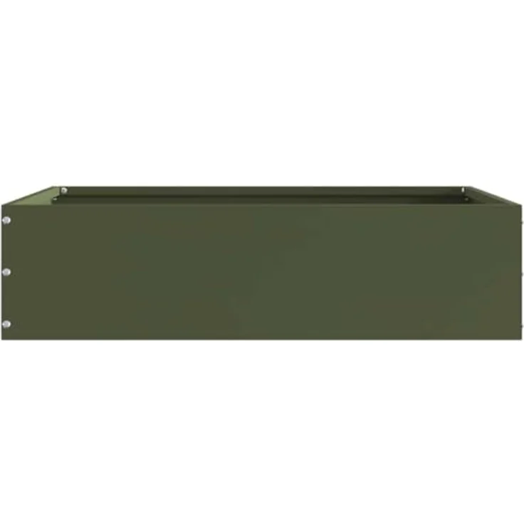 vidaXL Raseneinfassung 6 pcs, Stahl in Olive Grün, 50 x 50 x 13 cm, moderne Metallkante für Garten und Terrasse, strapazierfähige DIY-Installation – Bild 4