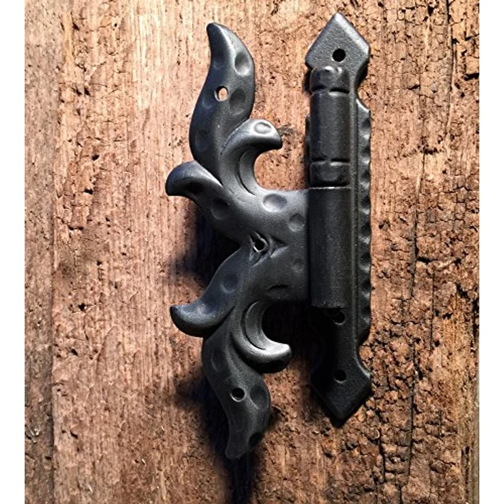 Antikas Fensterläden Scharnier, ASC Antik Schmiedeeisen, Höhe 14,5 cm, klappbar – Bild 1