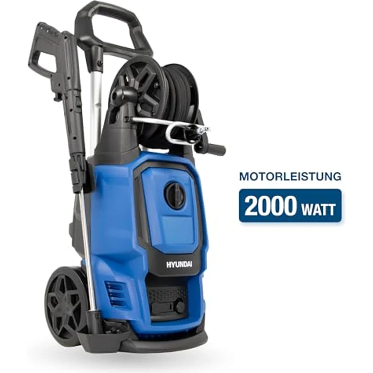 HYUNDAI Hochdruckreiniger HPW2000CE, 160 bar - 450 l/h, 2000 W, rotierende Turbodüse, Edelstahl-Lanze, Seifenflasche, rot – Bild 3