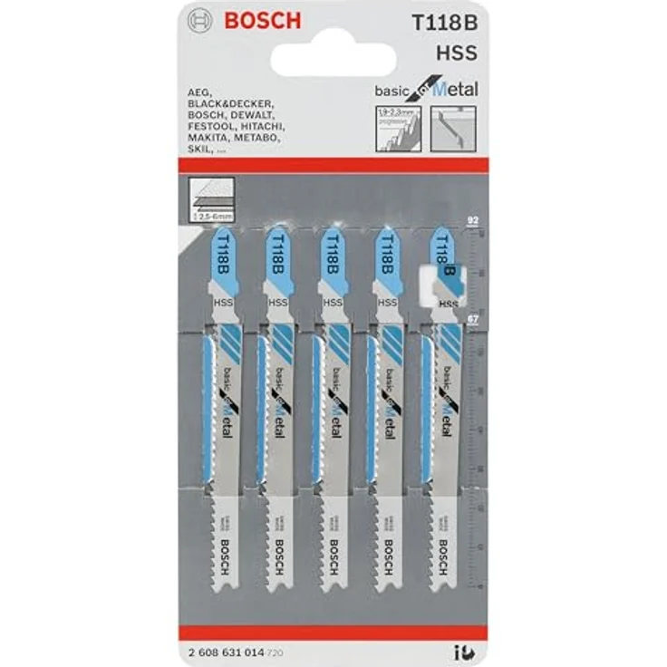 Bosch Professional Stichsägeblatt (5 Stück, für Metall, Zubehör für Stichsäge) – Bild 2