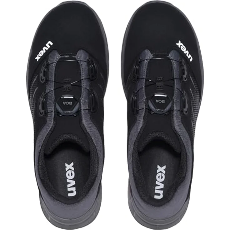 Uvex 2 Trend S3 BOA Fit System Sicherheitsschuh, rutschfeste Sohle und atmungsaktives Material, schwarz – Bild 3