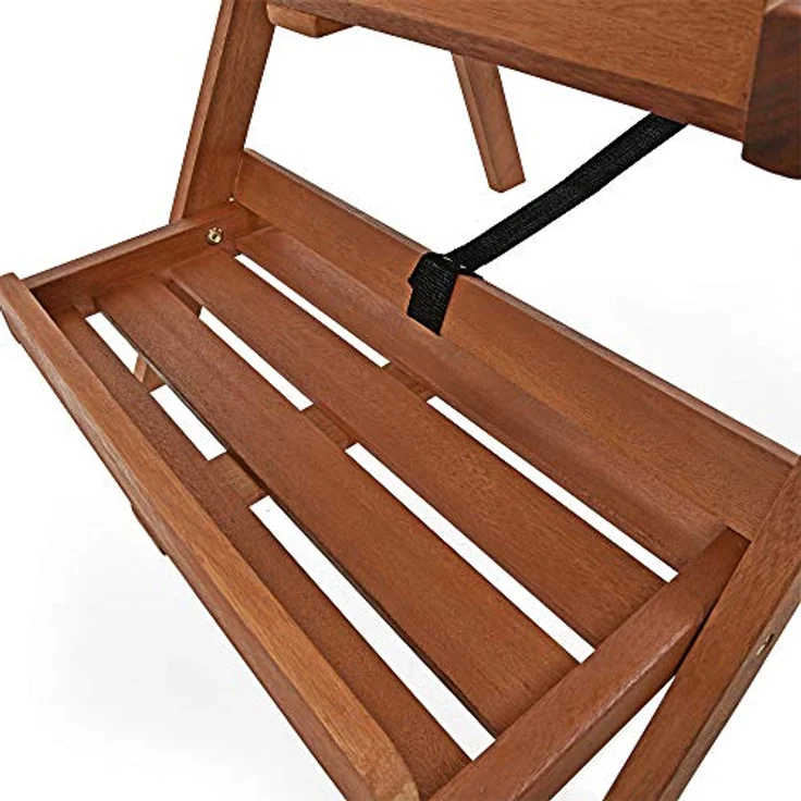 Blumentreppe 3 Stufen Regal 79 x 59 x 56cm Akazienholz Pflanzregal Blumenregal Blumenleiter – Bild 7