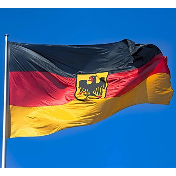 Out of the Blue Deutschlandflagge mit Metallösen, ca. 60 x 90 cm
