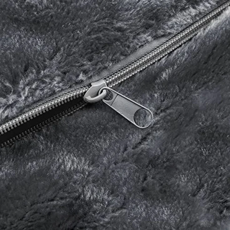 CanadianCat Company Katzen Kuschelsack für Heizkörper, Anthrazit, mit verstellbaren Bügeln und waschbarem Plüsch-Bezug – Bild 4