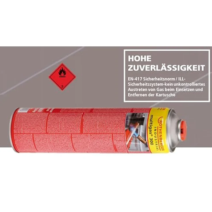 Rothenberger Multigas 300 - Duopack Vorteilspack 2x 600 ml, Anschluss: 7/16“ EU Norm - Preisvergleich – Bild 5