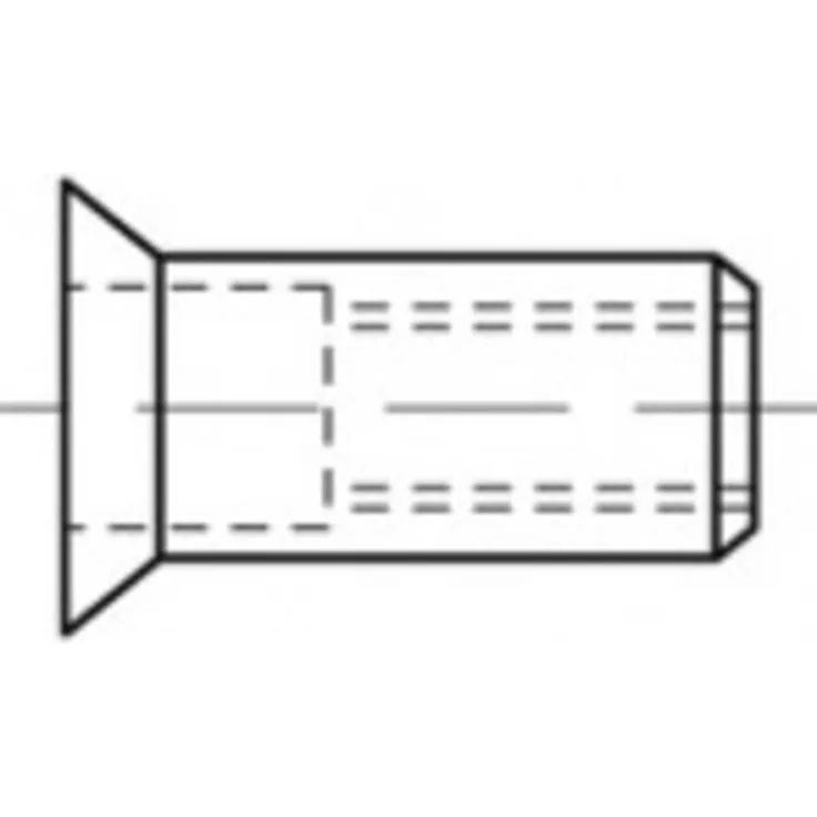 TOOLCRAFT TO-5455329 Blindnietmutter M6, 500 Stück, robust und korrosionsbeständig
