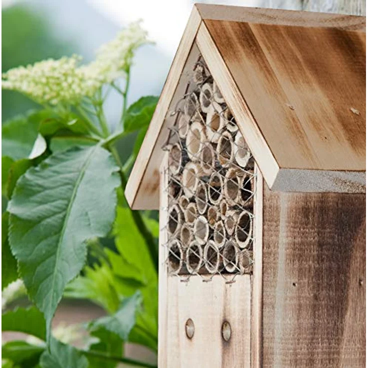 Windhager Insektenhotel ZUR POST, Insektenhaus Nistplatz Brutplatz, Schutz für viele nützliche Insekten, aus Massivholz, braun, 06971 – Bild 5