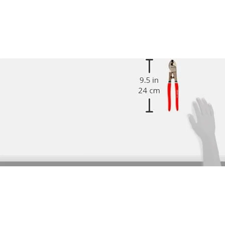Yato Kabelschneidezange 10' 1968, Hochwertige Zange aus CrV 50-Stahl für präzises Schneiden von Aluminium- und Kupferdrähten bis 8 mm, rutschfeste Griffe – Bild 4