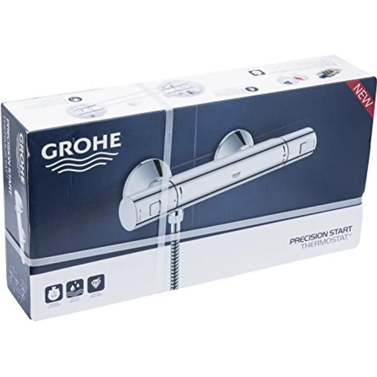 GROHE Precision Start Thermostat-Brausebatterie (DN 15, Wandmontage) chrom, 34594000 – Bild 2