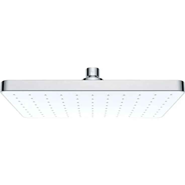 WENKO Duschkopf, Nie wieder Kalk, Automatic Cleaning, Duschbrause, Antikalk mit automatischer Reinigungsfunktion, Regendusche, Eckig, Chrom, (B x L): 25 x 17 cm – Bild 1