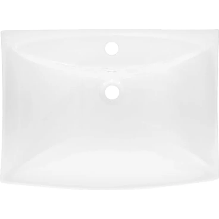 ECD Germany Waschbecken 605 x 460 x 165 mm Keramik Weiß – Bild 2