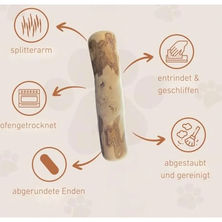 Wildfang® Kauwurzel aus Kaffeeholz mit Lachsöl, langlebiges Kauspielzeug für Hunde, Zahnpflege & Kaumuskel Training, Größe S – Bild 5