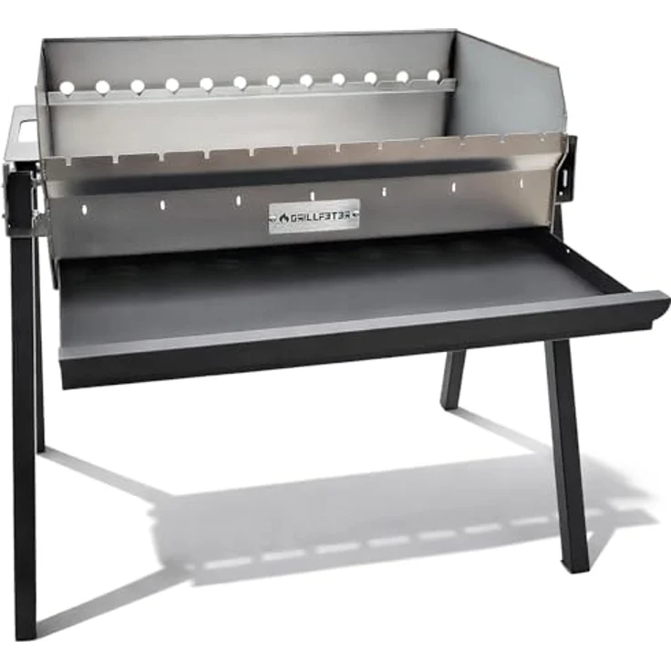 Grillpeter Profi Mangal Altan 70, Schaschlikgrill aus 3mm Edelstahl mit Ascheschublade, 70 cm Grillfläche – Bild 4