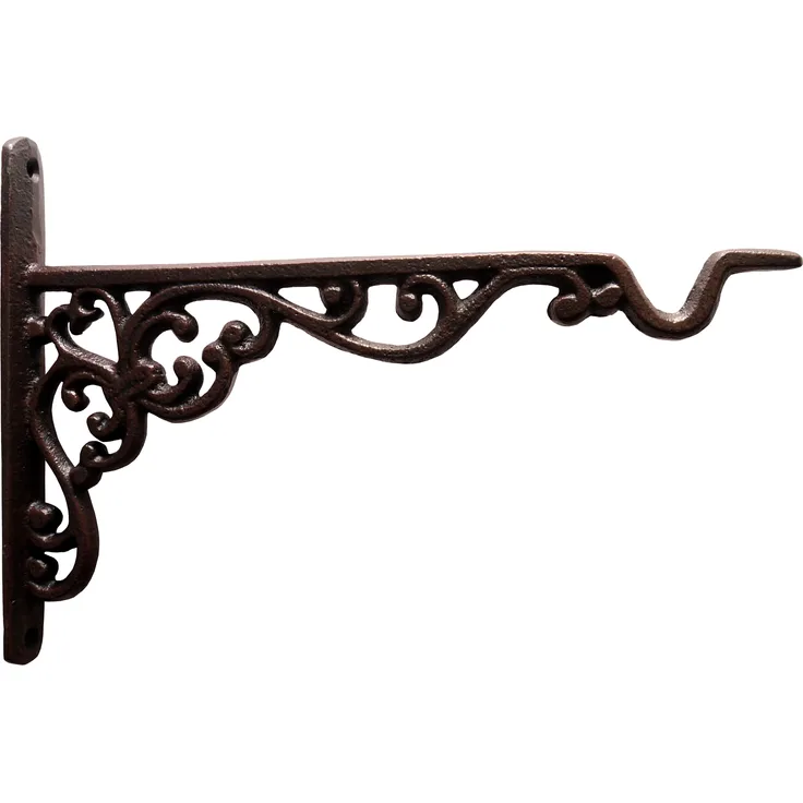 DEKOWUNDER Haken Wandhalterung Blumenampel Landhaus Gusseisen 25 cm Konsole Regal Aufhänger