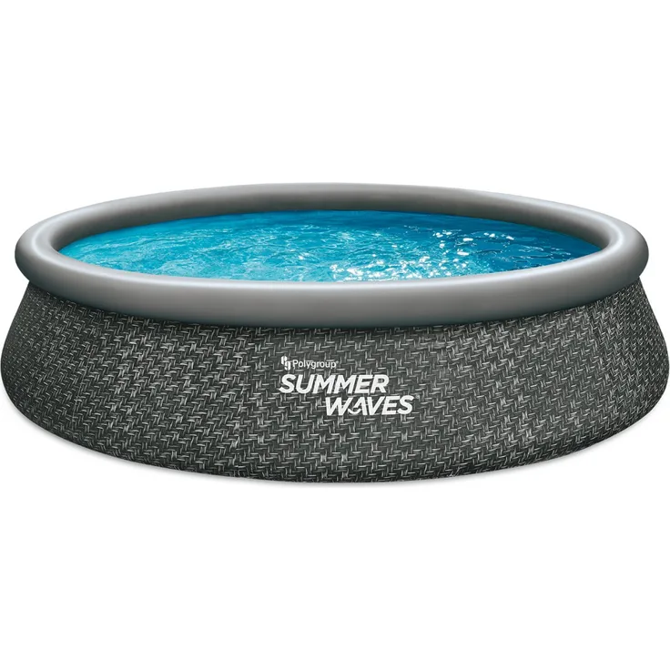 Summer Waves Pool Set Dark Herringbone 3,96m x 84