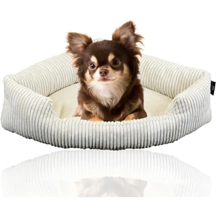 Rohrschneider® XXL Eck-Hundebett für große Hunde | Weiche Hundedecke für Ecke aus Cord | Großes Hundebett für große Hunde oder 2 Hunde| Hundekissen Cord in grossen Größen (1 45x63cm)