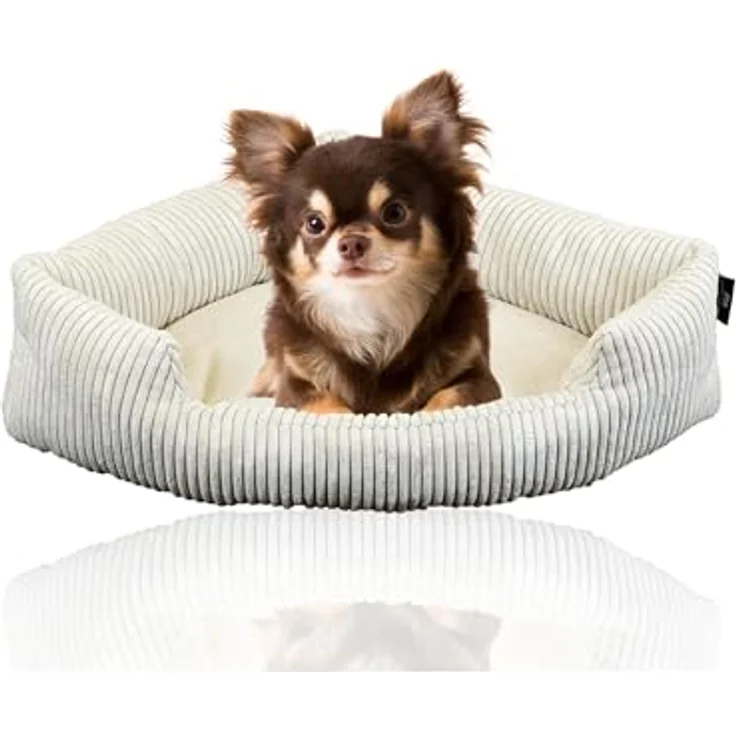 Rohrschneider® XXL Eck-Hundebett für große Hunde | Weiche Hundedecke für Ecke aus Cord | Großes Hundebett für große Hunde oder 2 Hunde| Hundekissen Cord in grossen Größen (1 45x63cm) – Bild 1