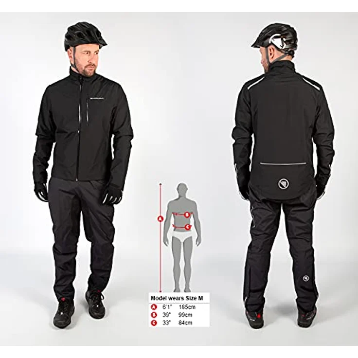 Endura Hummvee Herren Velojacke, wasserdicht und atmungsaktiv, Gelb, Größe L – Bild 6